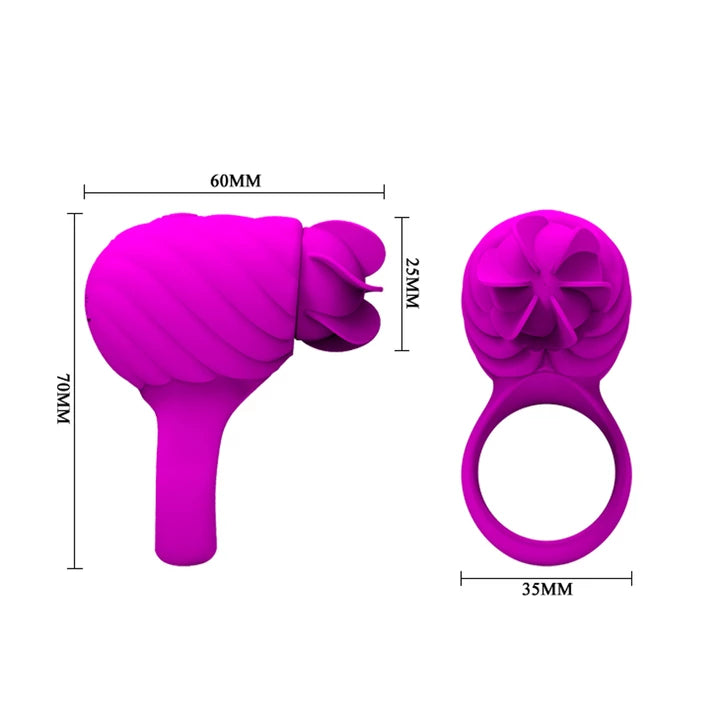 'The Twister' Vibrating Clitoral Cock Ring