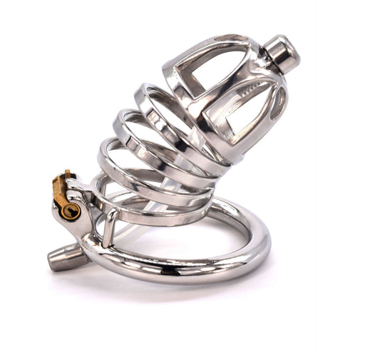 Male Chastity Cage with Urethral Sound