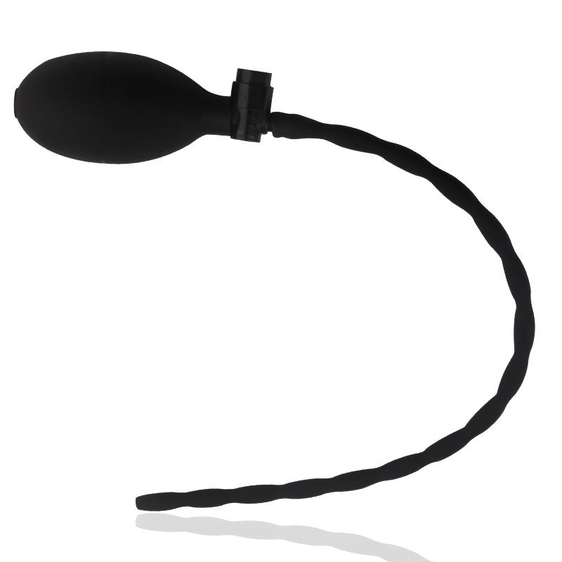 Ribbed Inflatable Silicone Urethral Tube