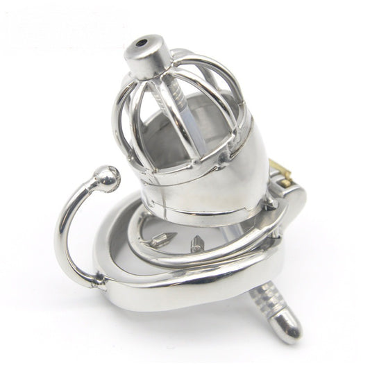 Stainless Steel Ball Dividing Spiked Chastity Cage