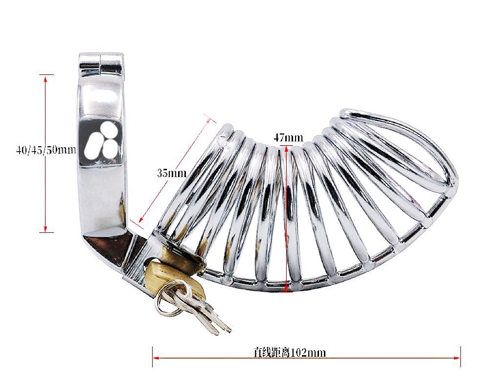 Stainless Steel Hunchback Chastity Cage