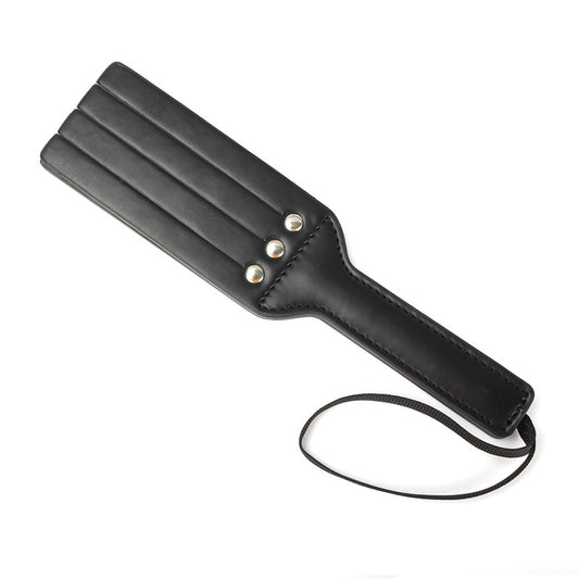 Faux Leather Double Smack Fronded Spanking Paddle
