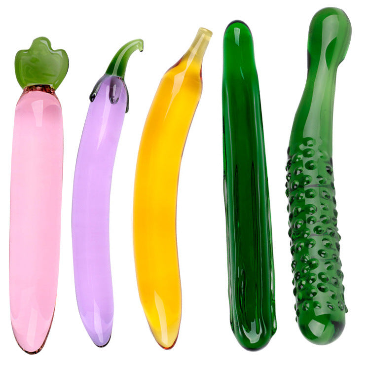 5 Set Glass Dildo Sex Toy Fruit Set