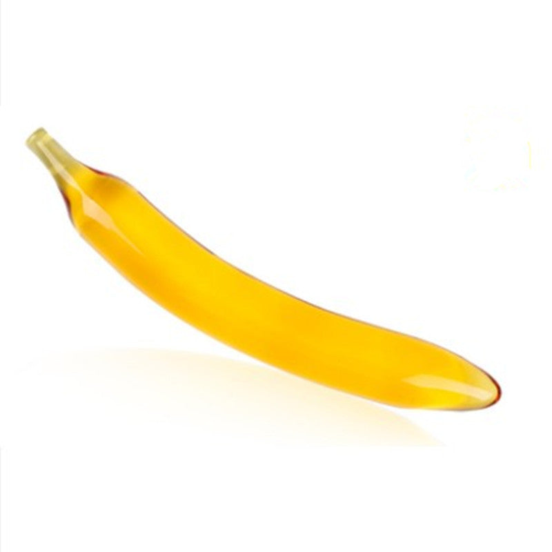Yellow Banana Glass Dildo