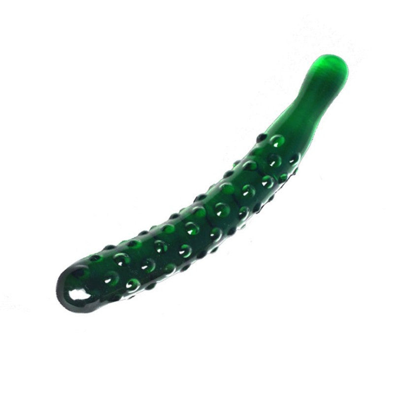 Green Courgette Glass Dildo