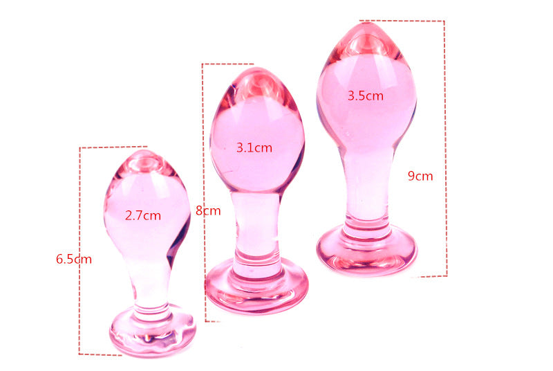 3pcs Set Glass Butt Plug Anal Sex Toys