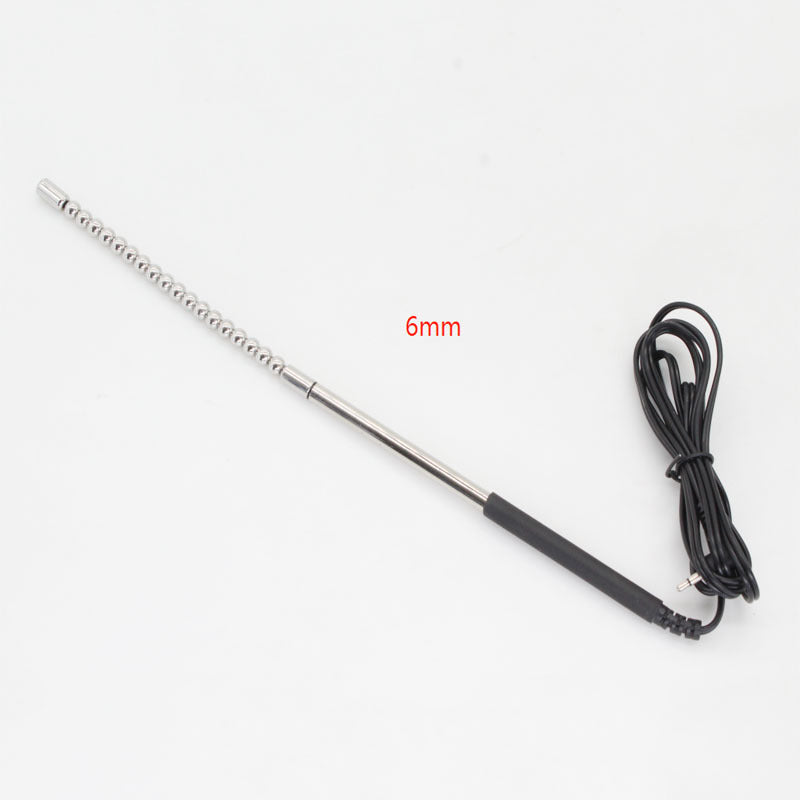 E-Stim Electric Shock Stainless Steel Ribbed Urethral Dilator