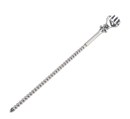 Stainless Steel Sculls Hand Ribbed Urethral Sound