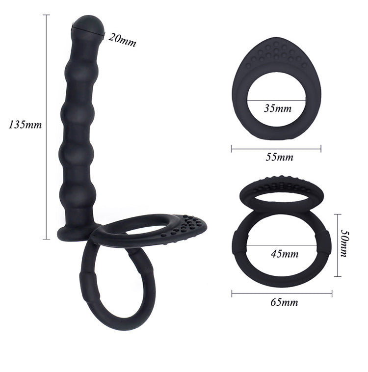 Double Penetration Anal Dildo and Cock Ring