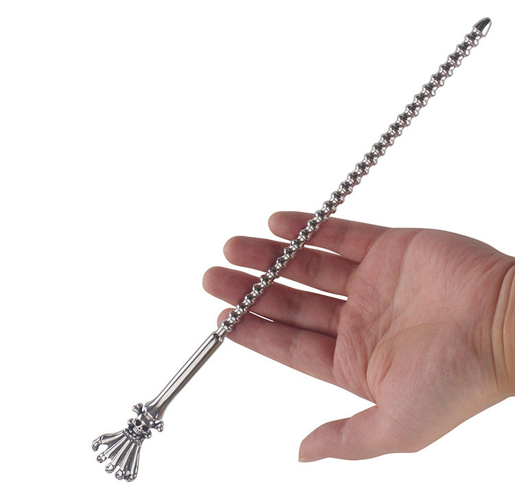 Stainless Steel Sculls Hand Ribbed Urethral Sound