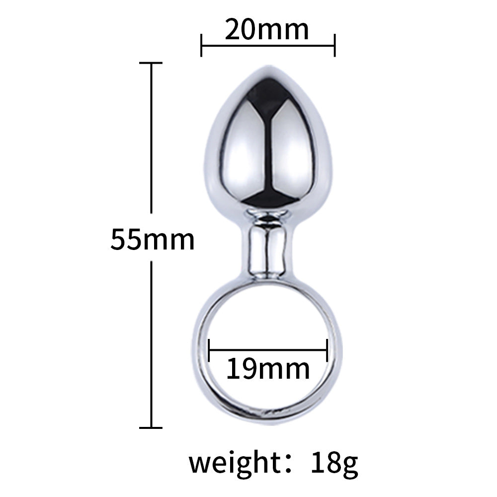 Ring Pull Stainless Steel Butt Plug