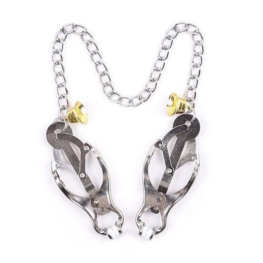 'Crossbow Style' Nipple Clamps and Chain with Bells