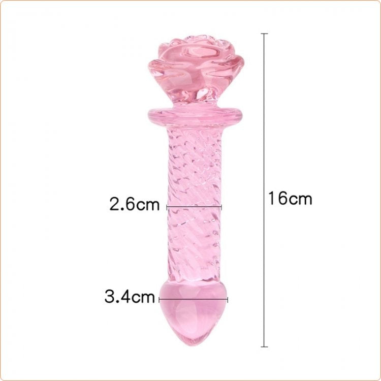 The Flower Twist Glass Dildo