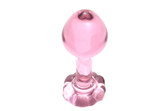 Glacier Glass Mini Rose Butt Plug