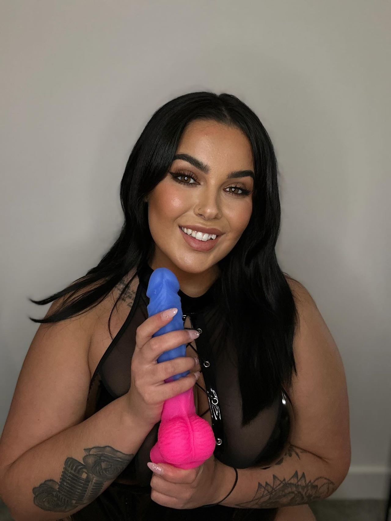 9.8 Inch Colourful Moulding Dildo Sex Toy with Suction Cup Base