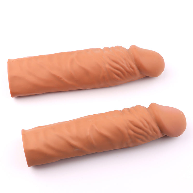Nude Extra Inch Silicone Penis Extender (2 Pack)