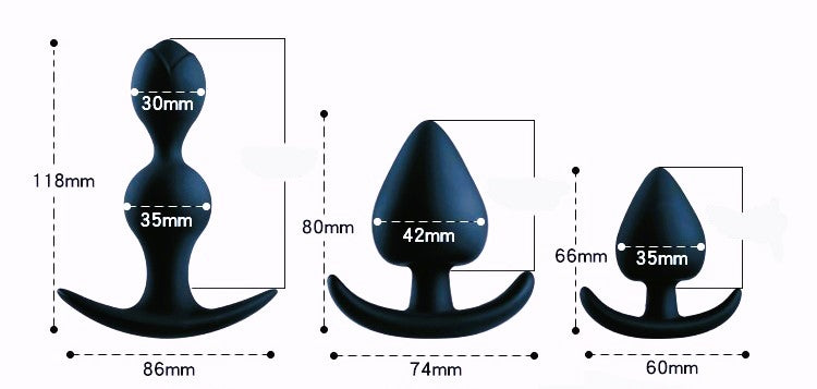 Silicone Butt Plug Expansion Training Set (3 Piece)