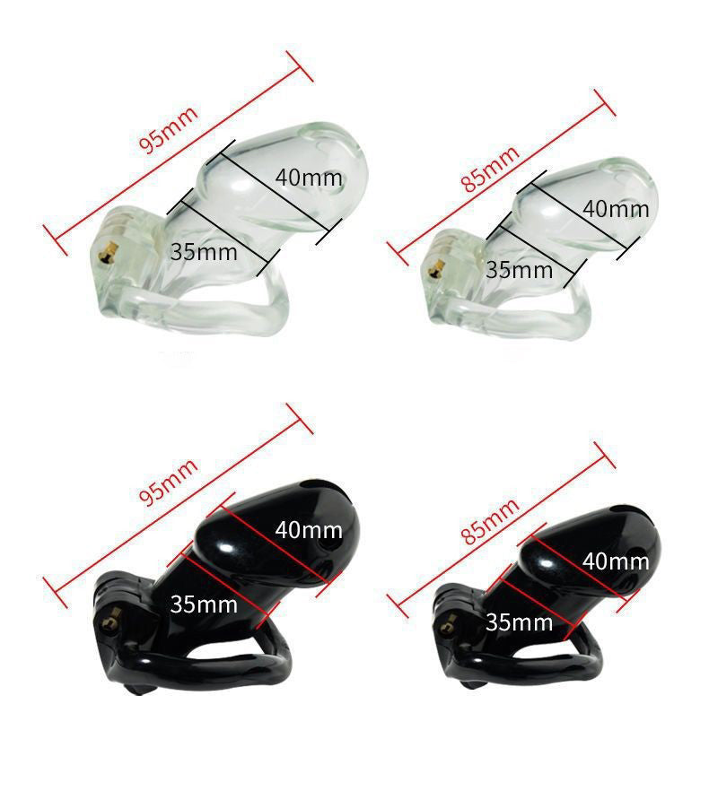 Lightweight Plastic Male Chastity Cage Kit (Multi Rings)