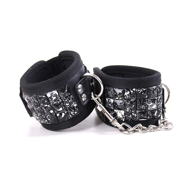 'Graffiti' Black and White Handcuffs