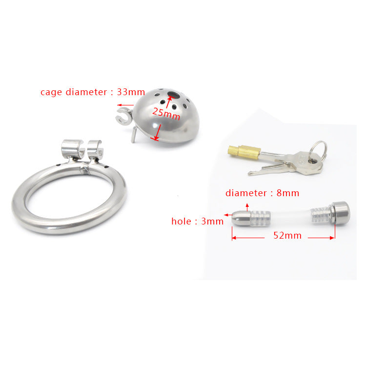 'Tiny Teapot' Male Chastity Cage with Urethral Sound (2.5 cm)