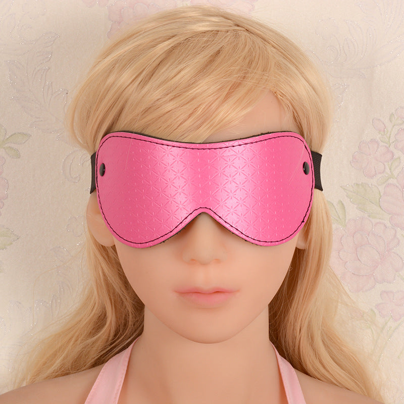 Pink Faux Leather Sex Eye Mask