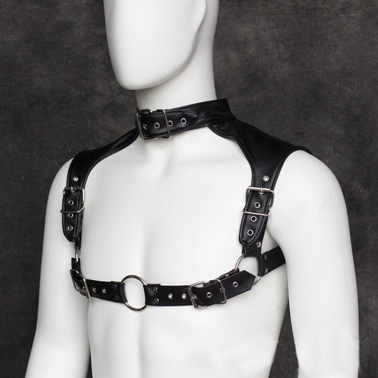 Male Collared Shoulder Chest Harness