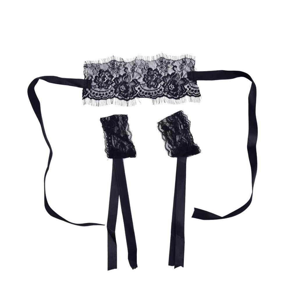Lace Cuffs and Eye Mask Set