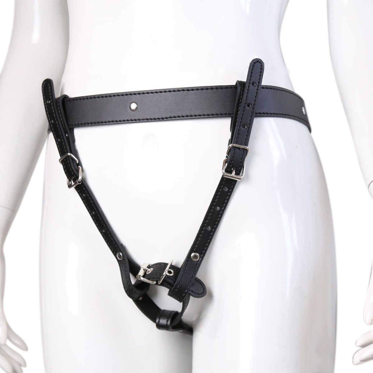 Leather Harness Vibrating Wand Holder
