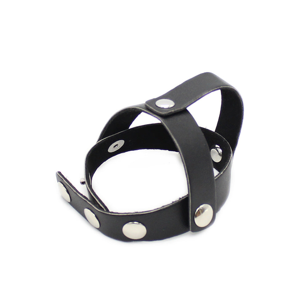 Faux Leather Cock and Scrotum Ring