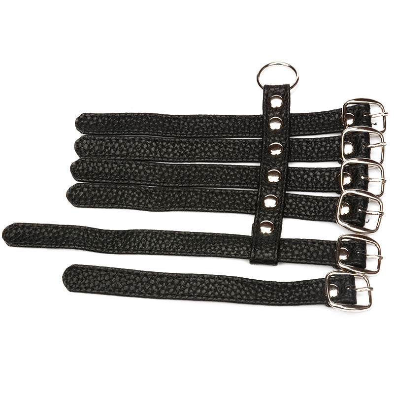 Leather Multi Belt Chastity Cage