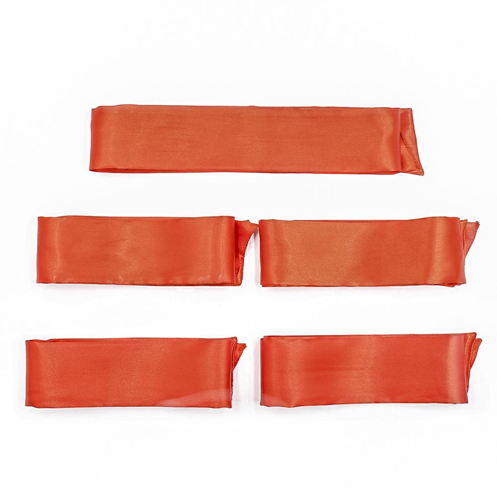 Red Satin Hand and Ankle Cuffs Kit