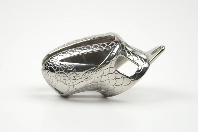Minatare Snake Metal Chastity Cock Cage for Men