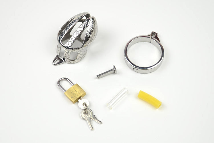 Minatare Snake Metal Chastity Cock Cage for Men