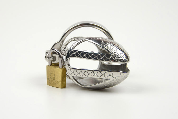Minatare Snake Metal Chastity Cock Cage for Men