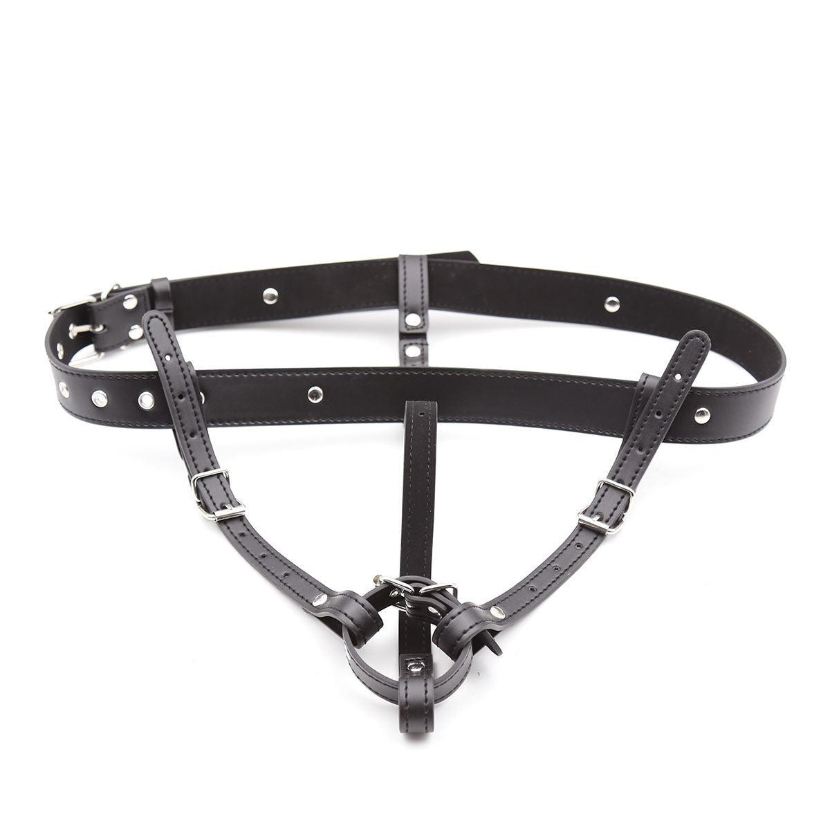 Leather Harness Vibrating Wand Holder