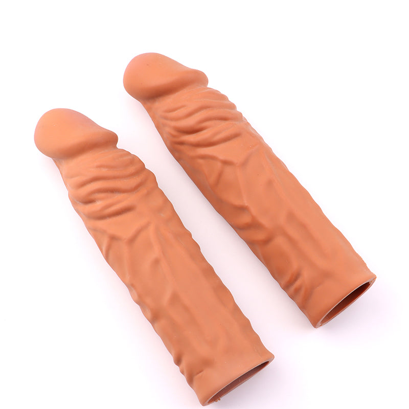 Nude Extra Inch Silicone Penis Extender (2 Pack)