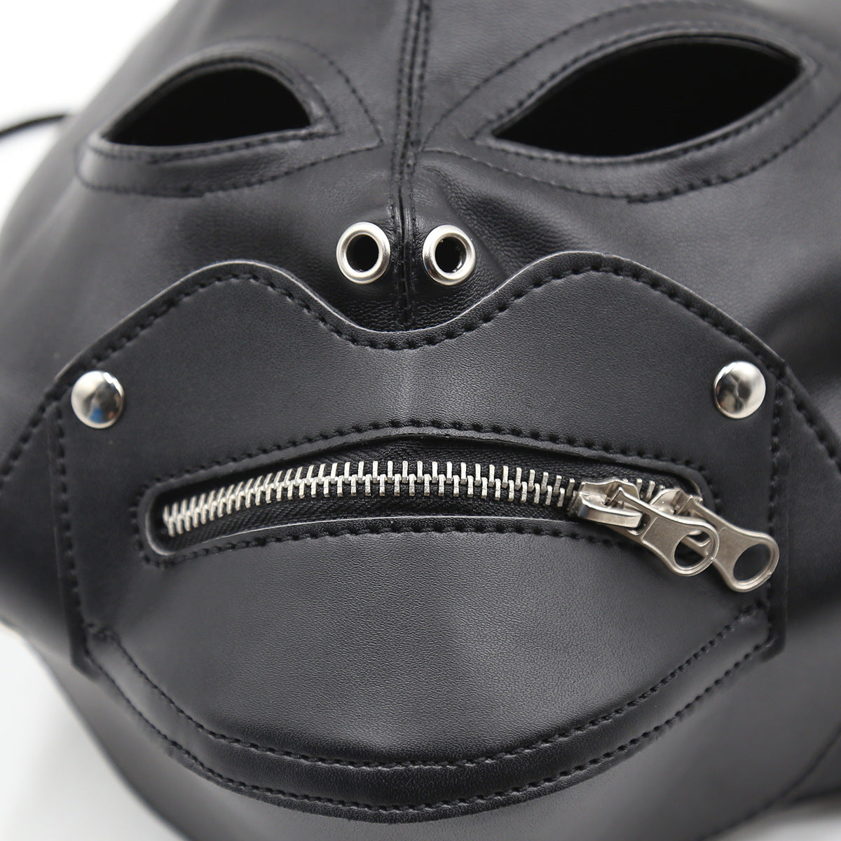 Cosplay Black Fetish Eye Zip Mask