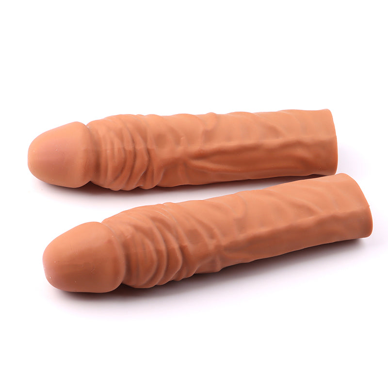 Nude Extra Inch Silicone Penis Extender (2 Pack)
