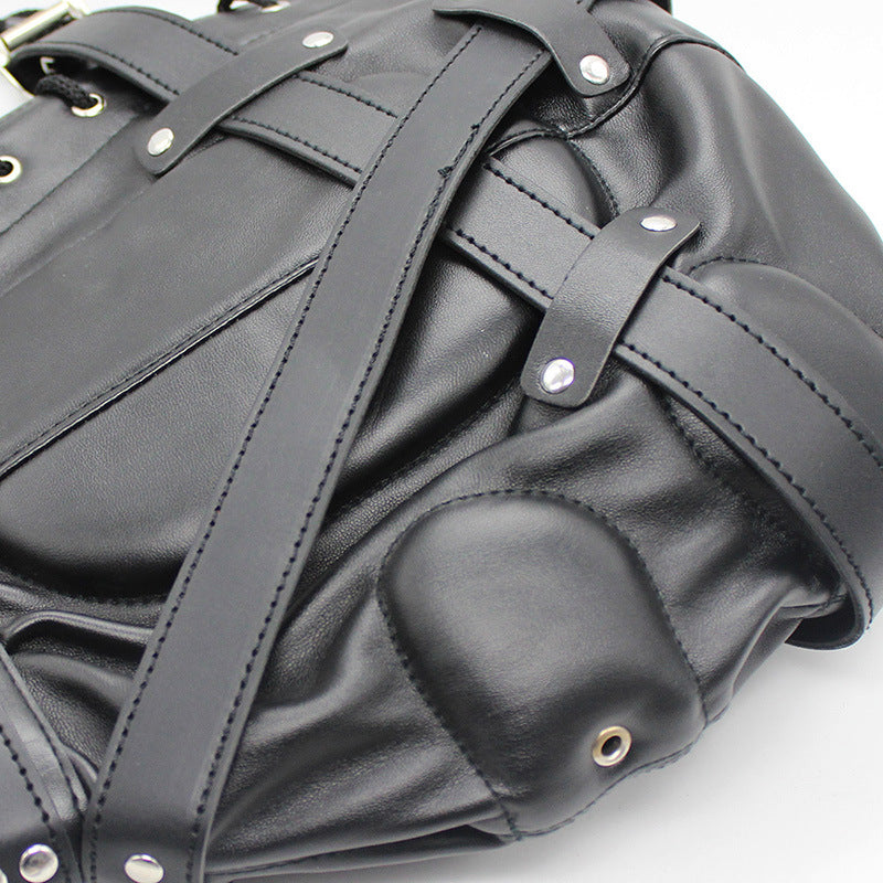 Cosplay Black Fetish Eye Zip Mask