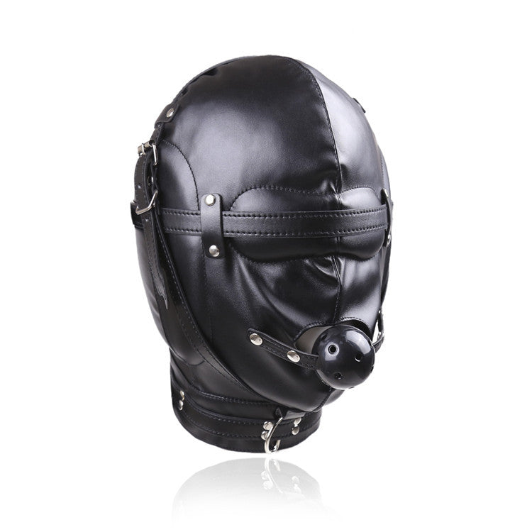 Black Faux Leather BDSM/Fetish Deprivation Mask