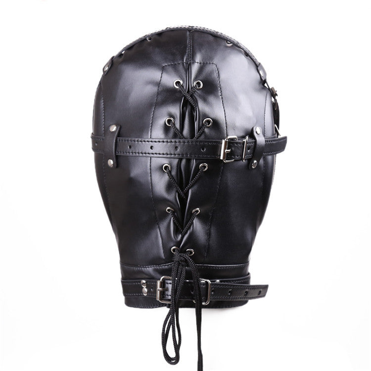 Black Faux Leather BDSM/Fetish Deprivation Mask