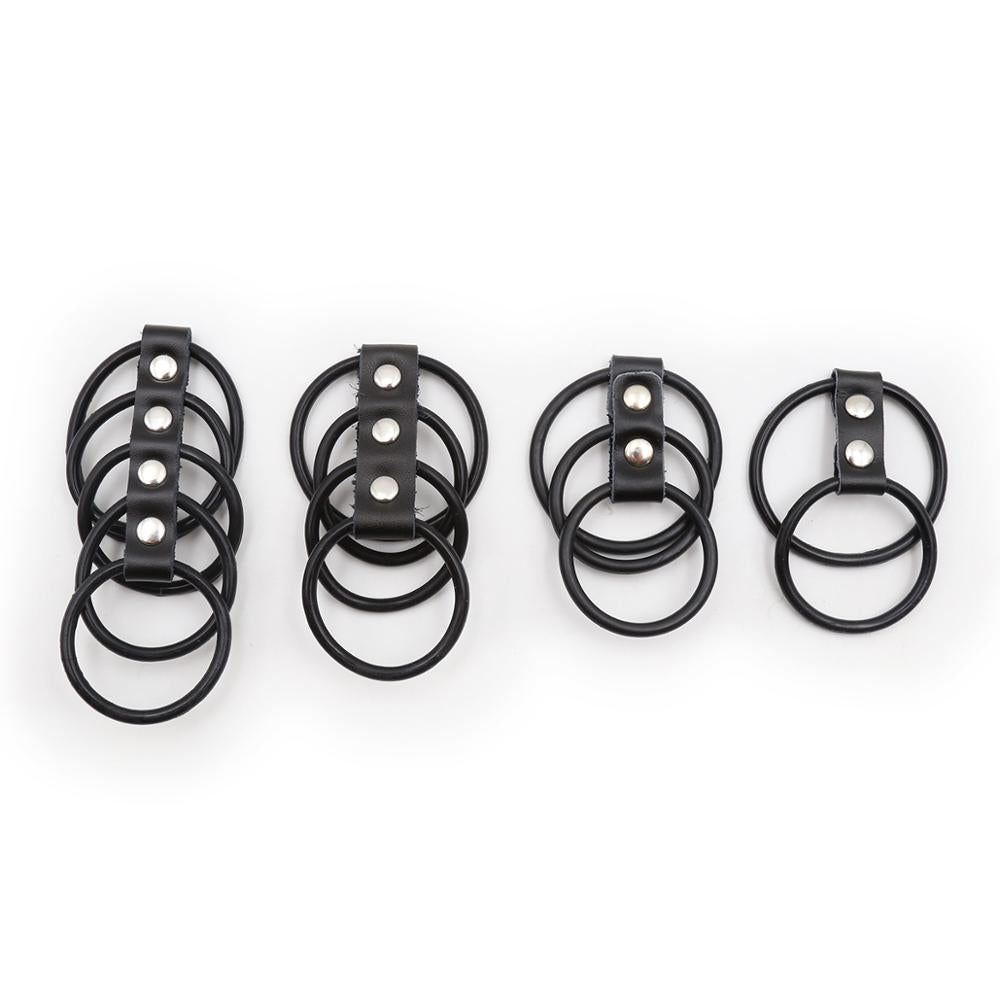 Black Silicone Cock Ring Cage