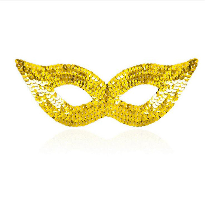Golden Sequin Eye Mask