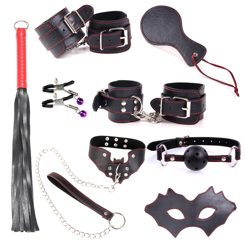 Black Faux Leather 'Bat Style' Bondage Kit