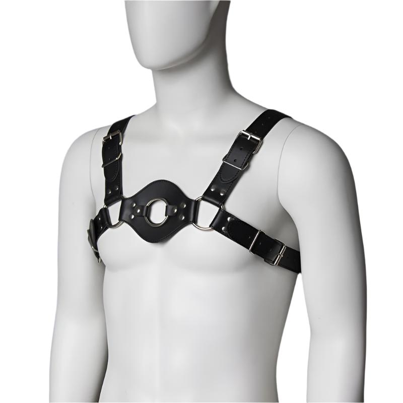 Faux Leather Fetish Chest Harness