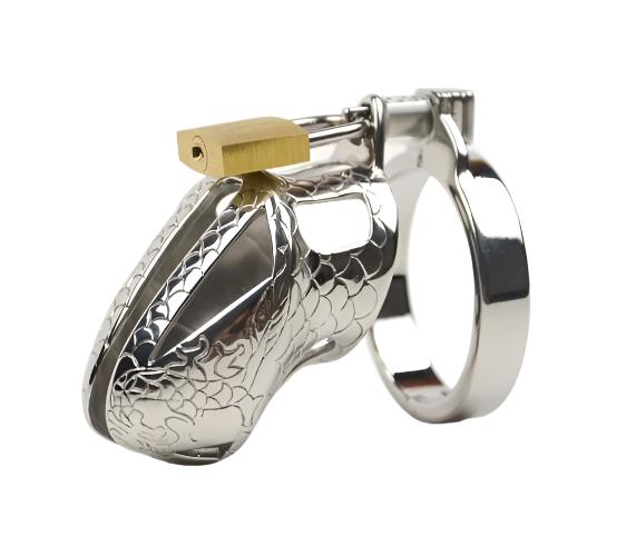 Minatare Snake Metal Chastity Cock Cage for Men