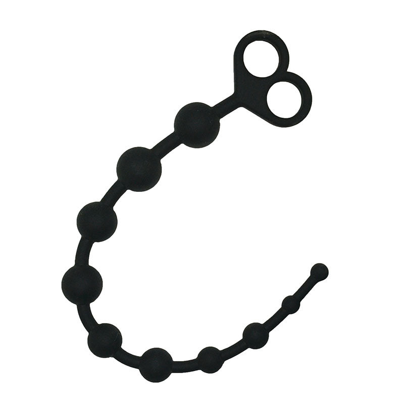 The Silicone Anal Beads with Two Hole Pull Ring