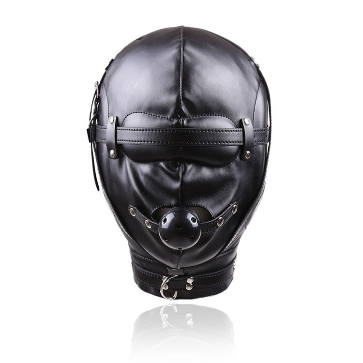Black Faux Leather BDSM/Fetish Deprivation Mask