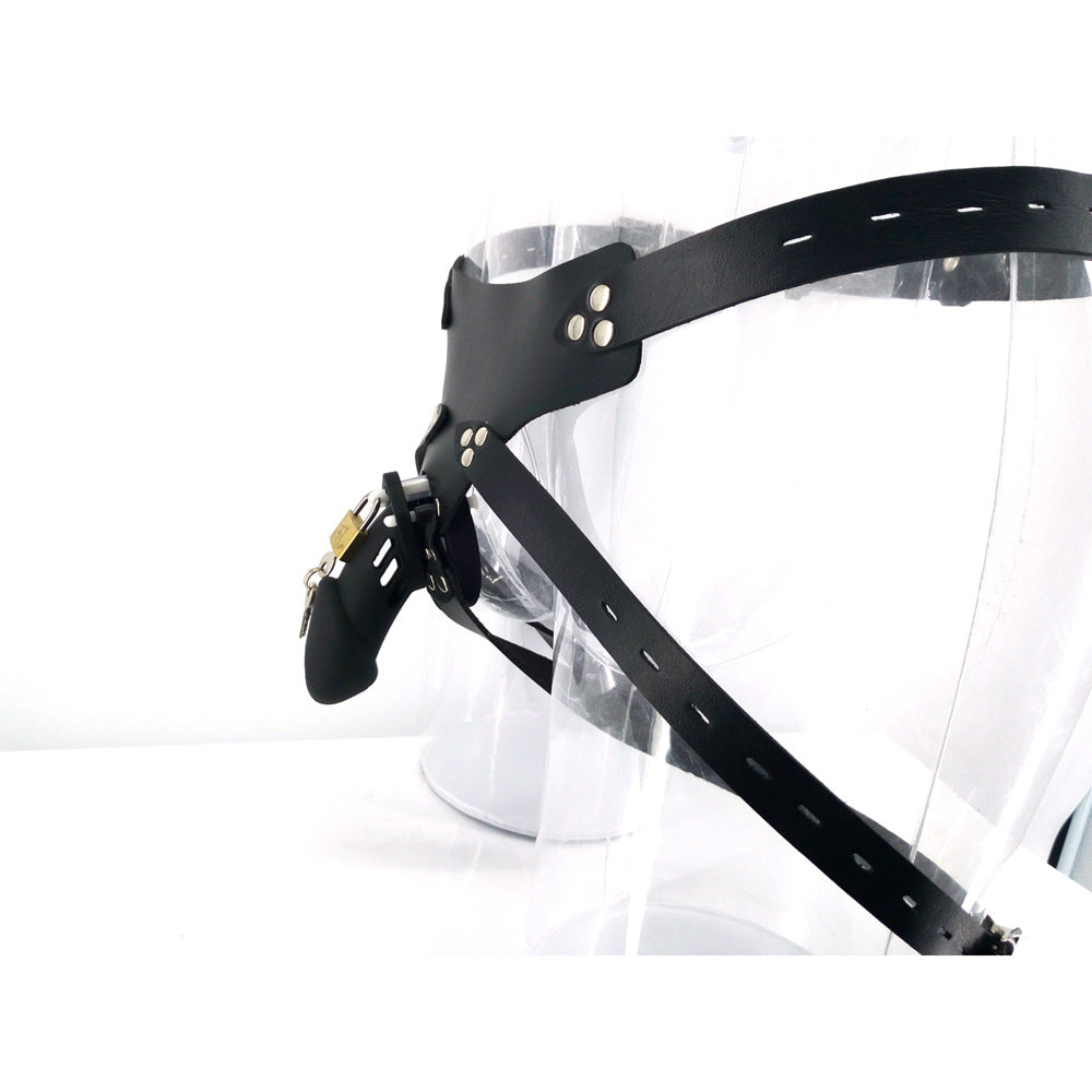 Male Chastity Harness with Cock Cage