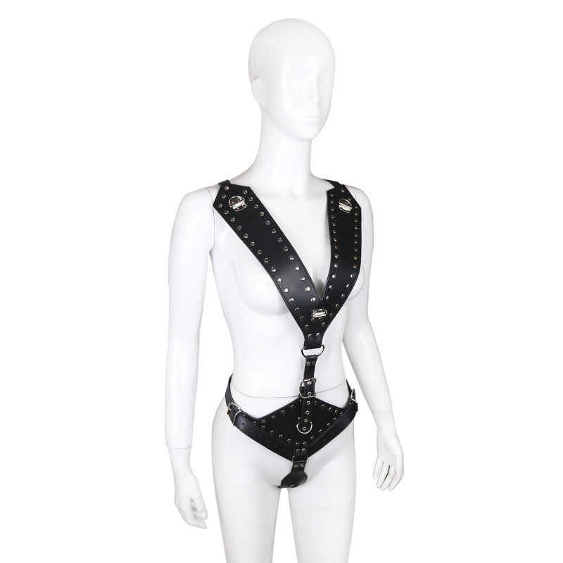 Minx Body Harness with Chastity Panties